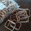 30 Hebillas de Aluminio Plateadas 5x4cm
