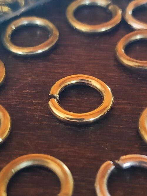 500 Argollas de Acero Doradas 12 mm