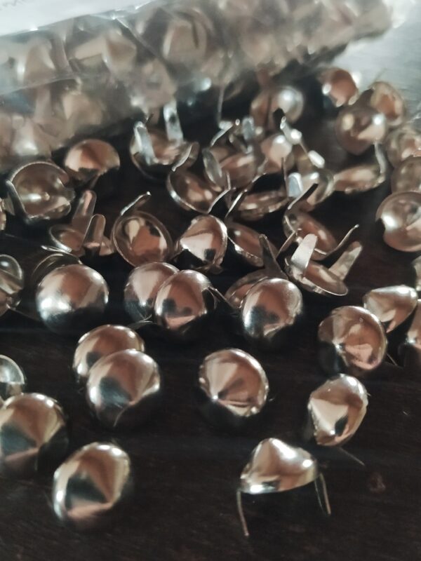 500 Estoperoles de Aluminio Plateados 10mm