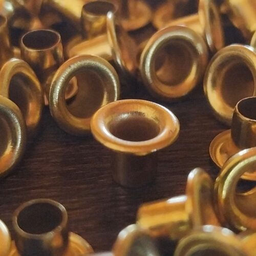 500 Ojillos de Aluminio Dorados 8 mm