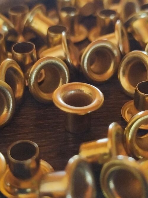 500 Ojillos de Aluminio Dorados 8 mm