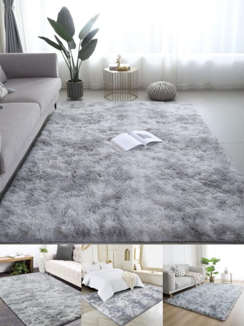Alfombra de Felpa Ultra Suave Antideslizante de 120x160cm (1) Alfombra de Felpa Ultra Suave Antideslizante de 120x160cm