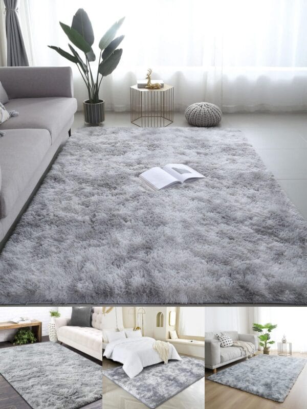 Alfombra de Felpa Ultra Suave Antideslizante de 120x160cm (1) Alfombra de Felpa Ultra Suave Antideslizante de 120x160cm