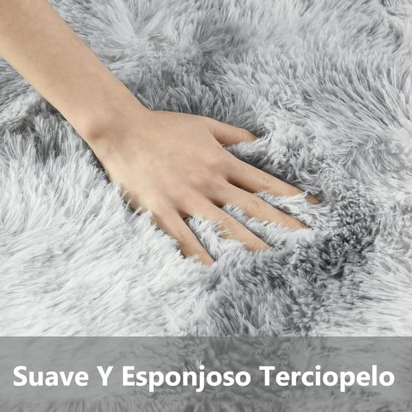 Alfombra de Felpa Ultra Suave Antideslizante de 120x160cm (4) Alfombra de Felpa Ultra Suave Antideslizante de 120x160cm