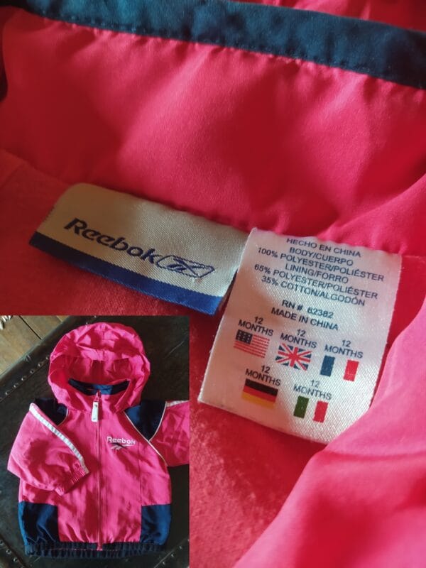 Chamarra Deportiva con Gorro Reebok para Bebé 12 meses
