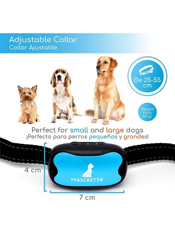 Collar Antiladridos con Sonido y Vibración Mascretta