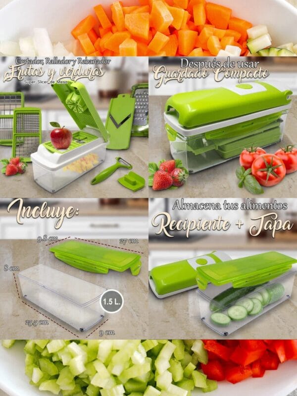 Cortador Multifuncional de Frutas y Verduras Kuche 12 Piezas