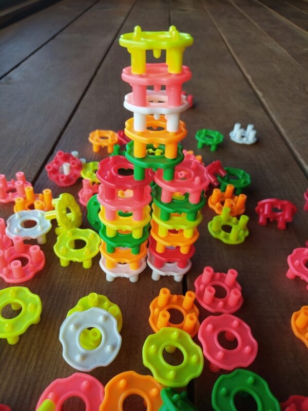Paquete de 72 Bloques de Construcción para Niños (4) 72 Piezas Bloques de Construcción de Colores para Niños