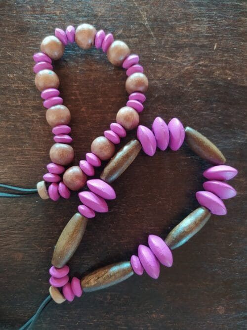 Par de Pulseras de Cuentas de Madera Unitalla Unisex (1) Par de Pulseras de Cuentas de Madera Unitalla Unisex