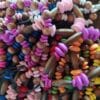 Par de Pulseras de Cuentas de Madera Unitalla Unisex