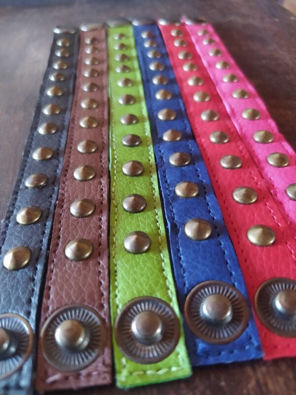 Pulsera Artesanal de Cuero Sintético Unitalla Unisex