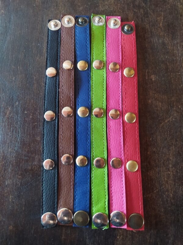 Pulsera Artesanal de Cuero Sintético Unitalla Unisex