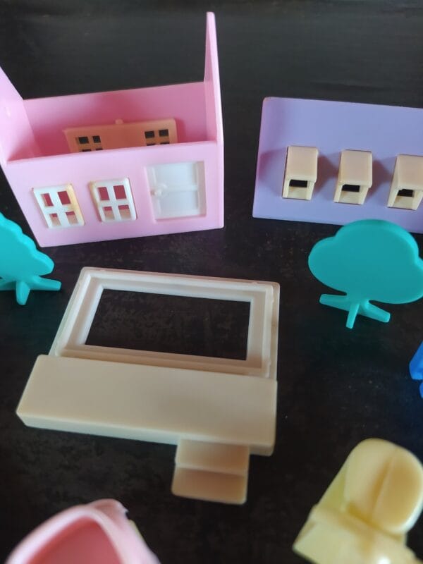 Set de Casa de Juguete Retro con Accesorios Miniatura