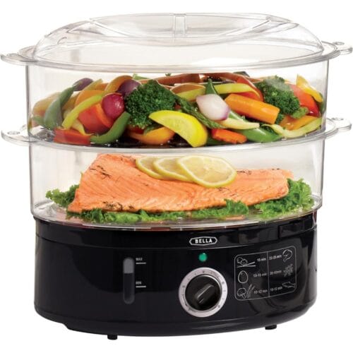 Vaporera de Alimentos Bella Eléctrica 2 Niveles Apilables