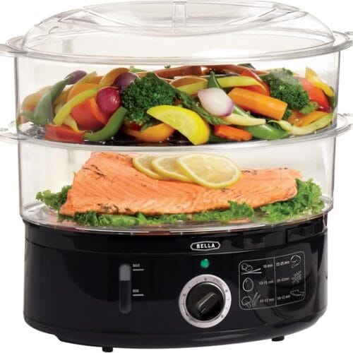 Vaporera de Alimentos Bella Eléctrica 2 Niveles Apilables