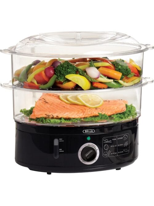 Vaporera de Alimentos Bella Eléctrica 2 Niveles Apilables (1) Vaporera de Alimentos Bella Eléctrica 2 Niveles Apilables