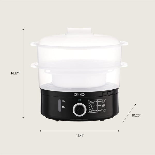 Vaporera de Alimentos Bella Eléctrica 2 Niveles Apilables