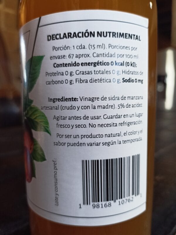 Vinagre De Sidra De Manzana Artesanal Con La Madre (7) Vinagre De Sidra De Manzana Artesanal Victoria 4L