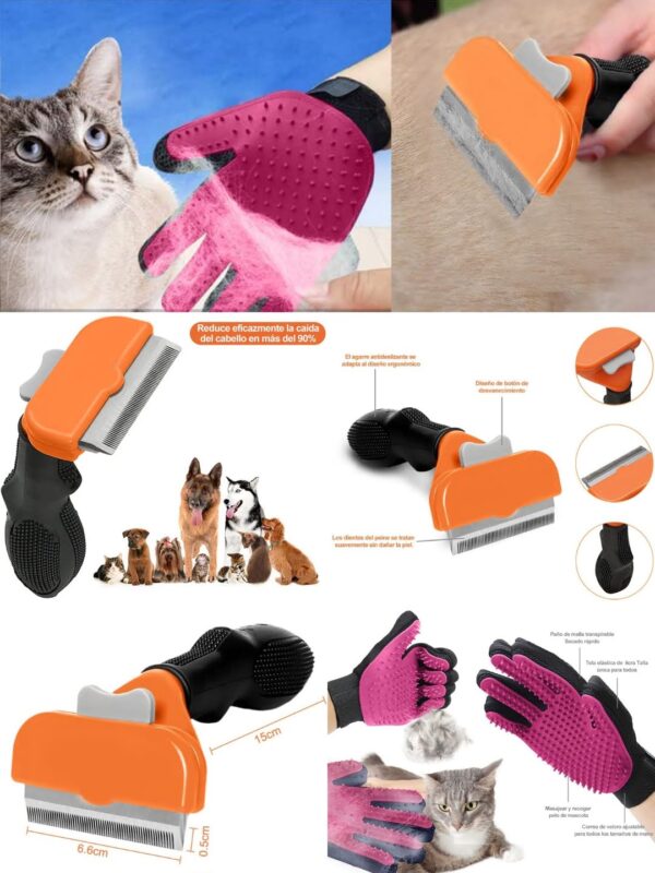 bambimo – 38 Cepillo Despeluzador Para Perros y Gatos