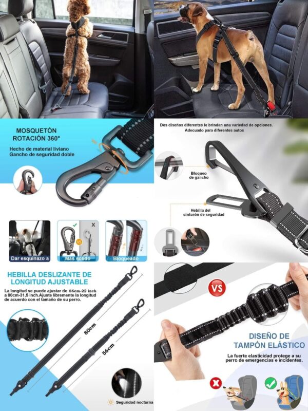 bambimo – 44 2 Cinturones de Seguridad para Perros