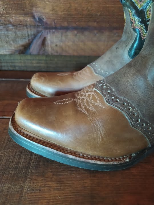 caballodomestico – 33 Botas Vaqueras Rio Grande Naranja Talla 24.5 para Mujer