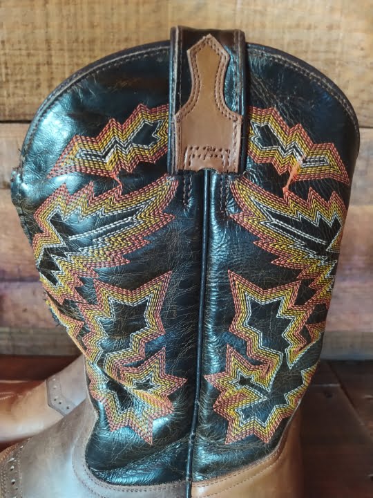 caballodomestico – 34 Botas Vaqueras Rio Grande Naranja Talla 24.5 para Mujer