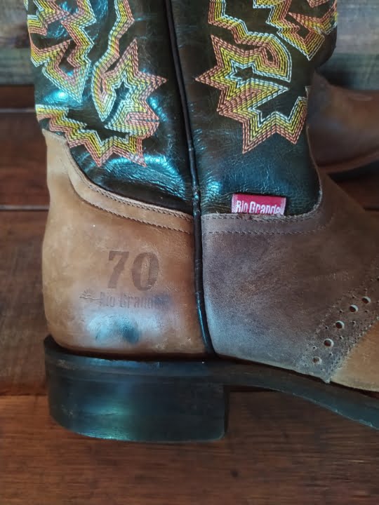 caballodomestico – 36 Botas Vaqueras Rio Grande Naranja Talla 24.5 para Mujer