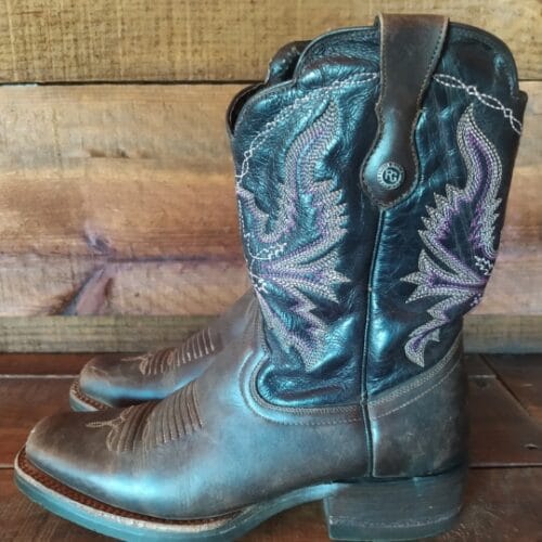 Botas Vaqueras Rio Grande Morado Talla 24.5 para Mujer