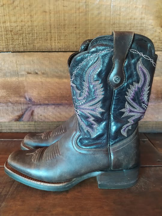 caballodomestico – 39 Botas Vaqueras Rio Grande Morado Talla 24.5 para Mujer