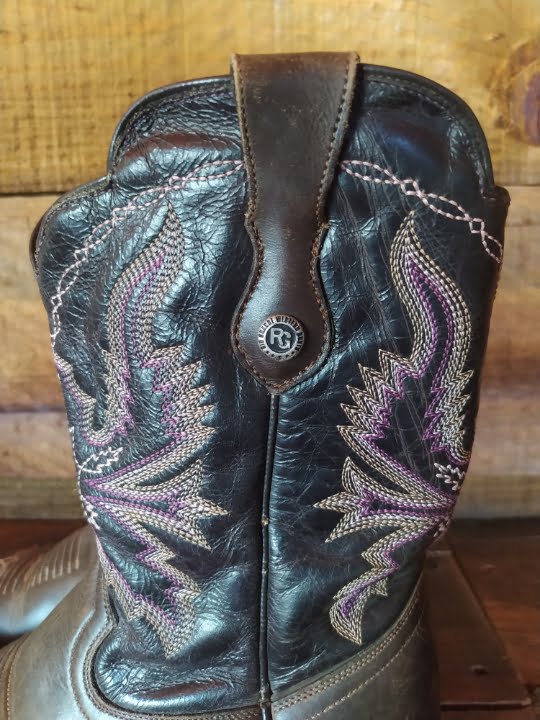 caballodomestico – 41 Botas Vaqueras Rio Grande Morado Talla 24.5 para Mujer