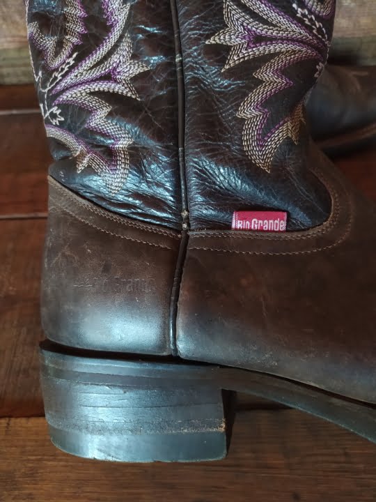 caballodomestico – 43 Botas Vaqueras Rio Grande Morado Talla 24.5 para Mujer