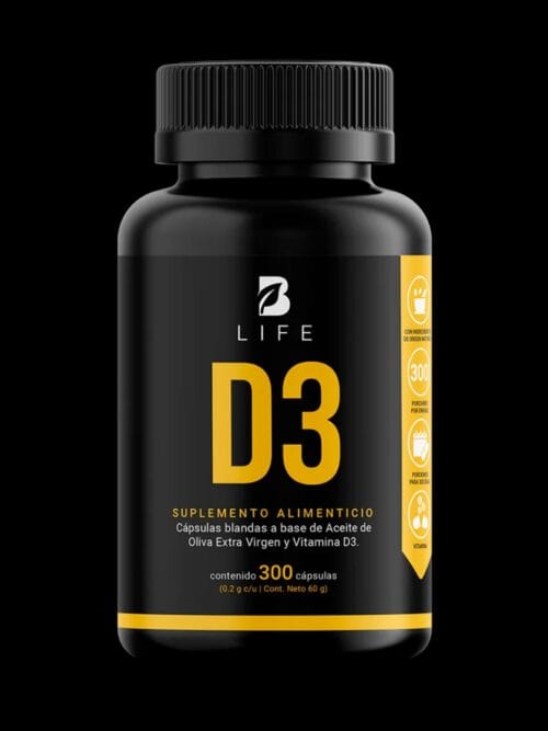 Vitamina D3 (5000 UI) BLife Frasco de 300 Cápsulas