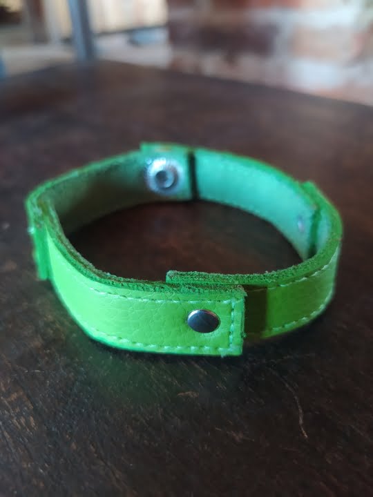 harleblue – 13 Pulsera Artesanal de Cuero Sintético Unitalla Unisex