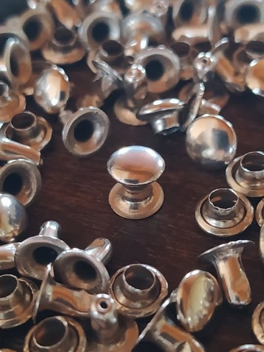 harleblue – 21 Paquete de 500 Remaches Plateados para Tela o Cuero