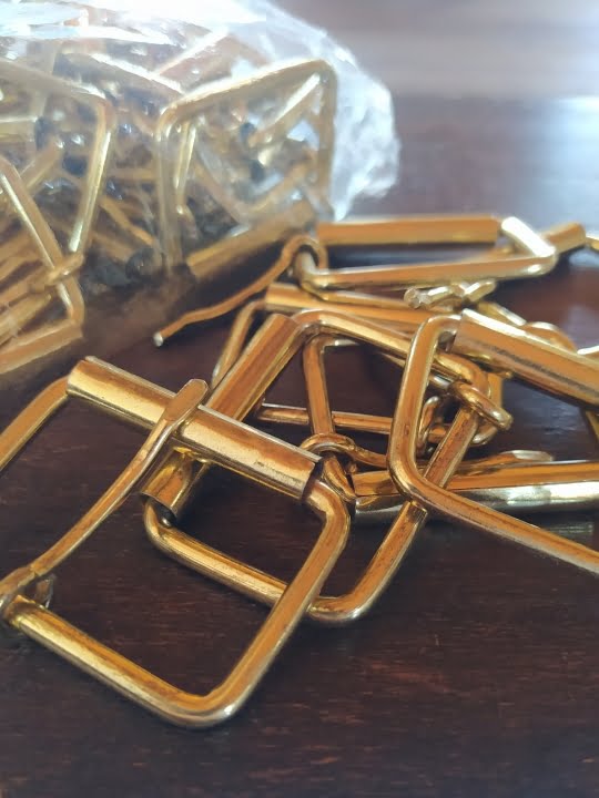 harleblue – 60 Paquete de 30 Hebillas Doradas para Cinturones