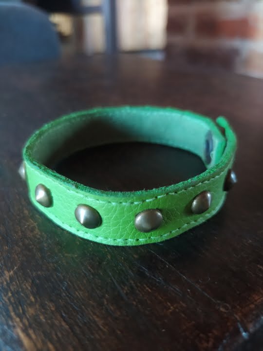 harleblue – 9 Pulsera Artesanal de Cuero Sintético Unitalla Unisex