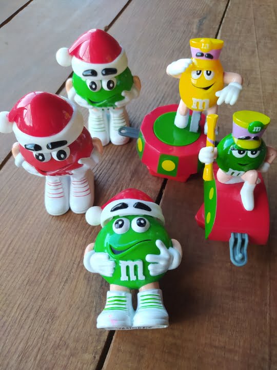 marlevick – 57 Colección de 5 Figuras Retro de M&M’s Navideños