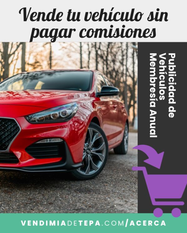 Publicidad de Vehículos Membresía Anual